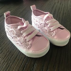 Pink baby sneakers
